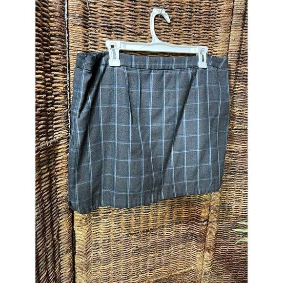 Gap School Girl Gray Checkered Plaid Skirt Fully Lined 16 - Picture 10 of 10